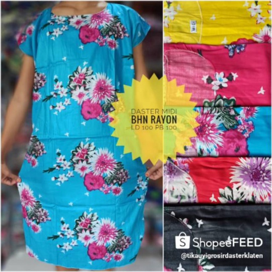 DASTER MIDI RANDOM daster murah daster batik midi murah bajuwanita daster jumbo grosir daster klaten