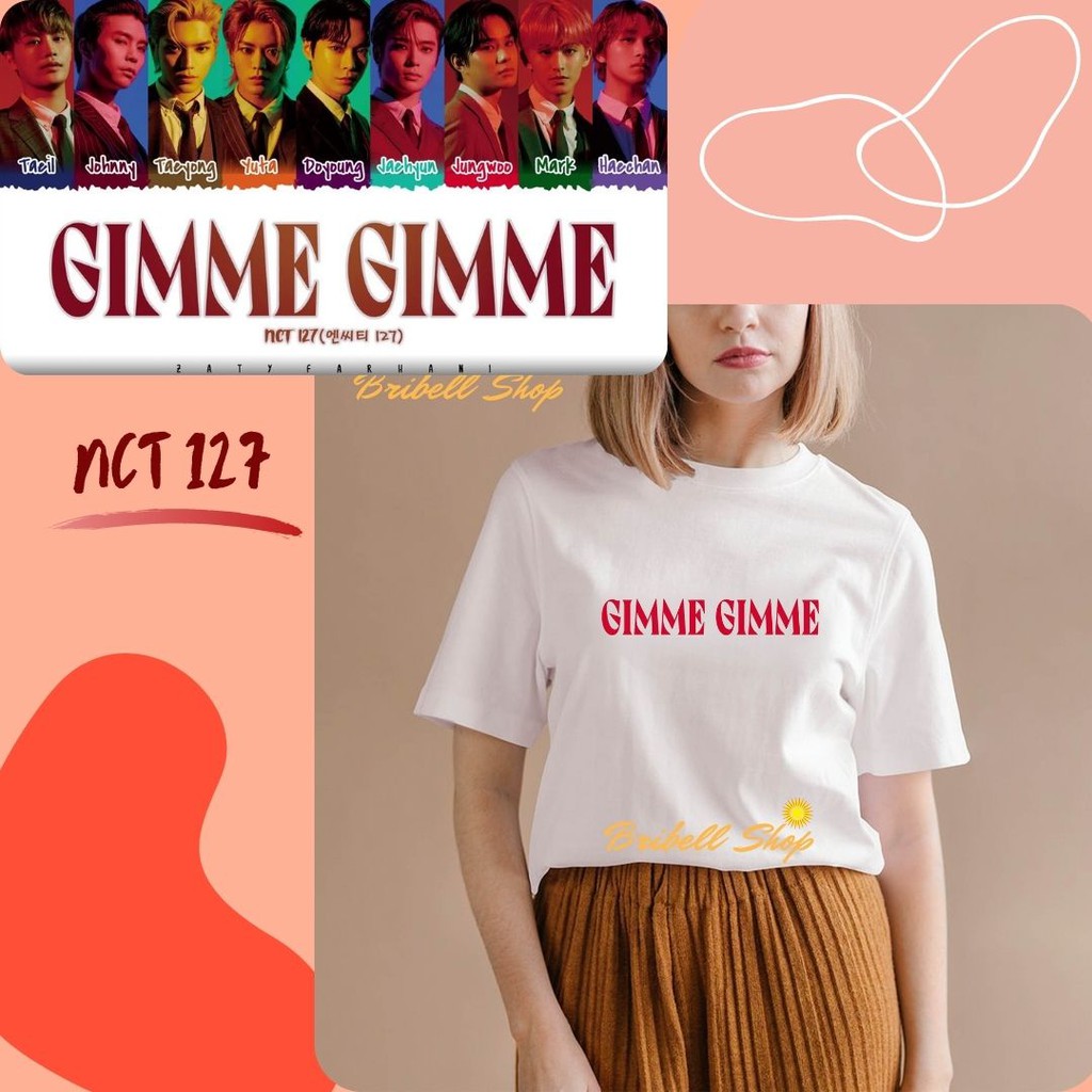 Baju Kaos Wanita dan Pria Gimme Gimme NCT 127 Mini Album S-XX Lengan Pendek