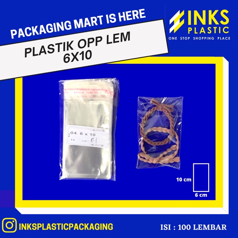 PLASTIK OPP LEM/SEAL 6x10 (100 LEMBAR)