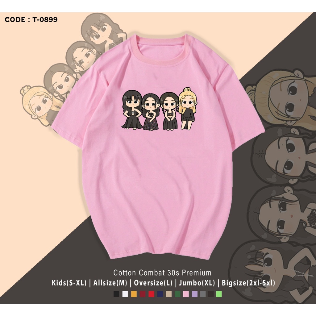 T-SHIRT / KAOS BLACK-PINK/ RO-SE / JEN-NIE / JI-SOO / LI-SA / KAOS TERMURAH / TERIMA CUSTOM