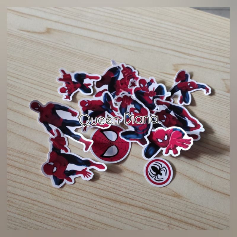 

Stiker kertas karakter spiderman 14pcs stiker aksesoris