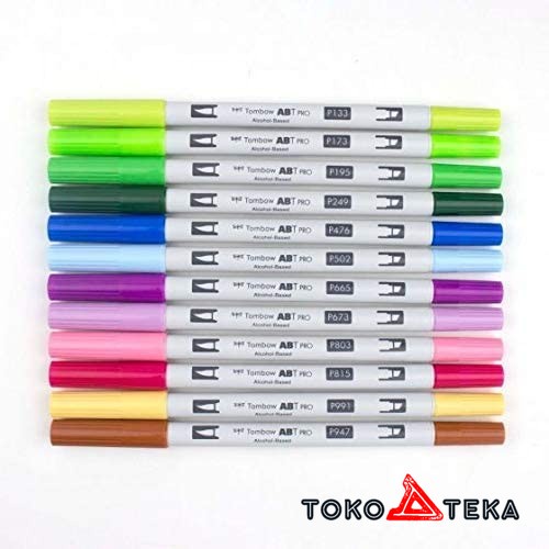 

COD Tombow ABT Dual Brush Pen Pro Nature Palette 12Pcs Alcohol-Based Art
