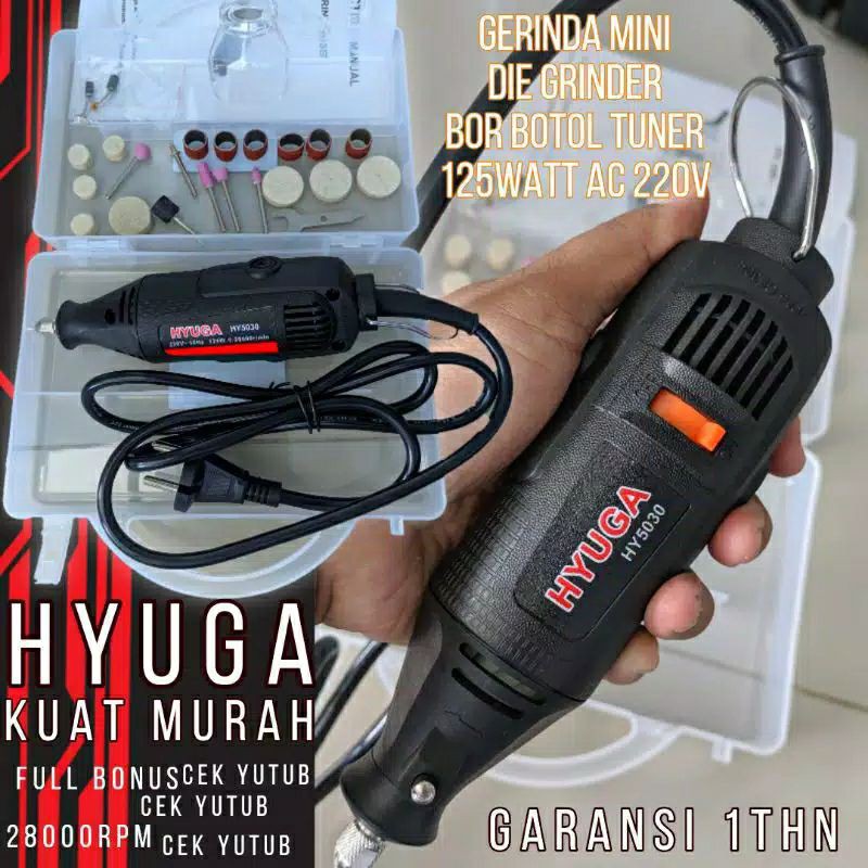 BOR TANGAN LISTRIK GERINDIER MINI HYUGA JAPAN TEKNOLOGI