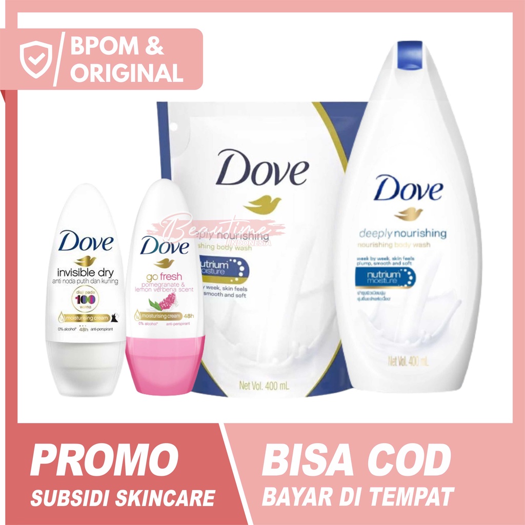 DOVE AQUA MOISTURE NOURSHING BODY WASH 400ML POUCH REFILL DOVE CREAMBATH SACHET 30G DOVE DEODORANT D
