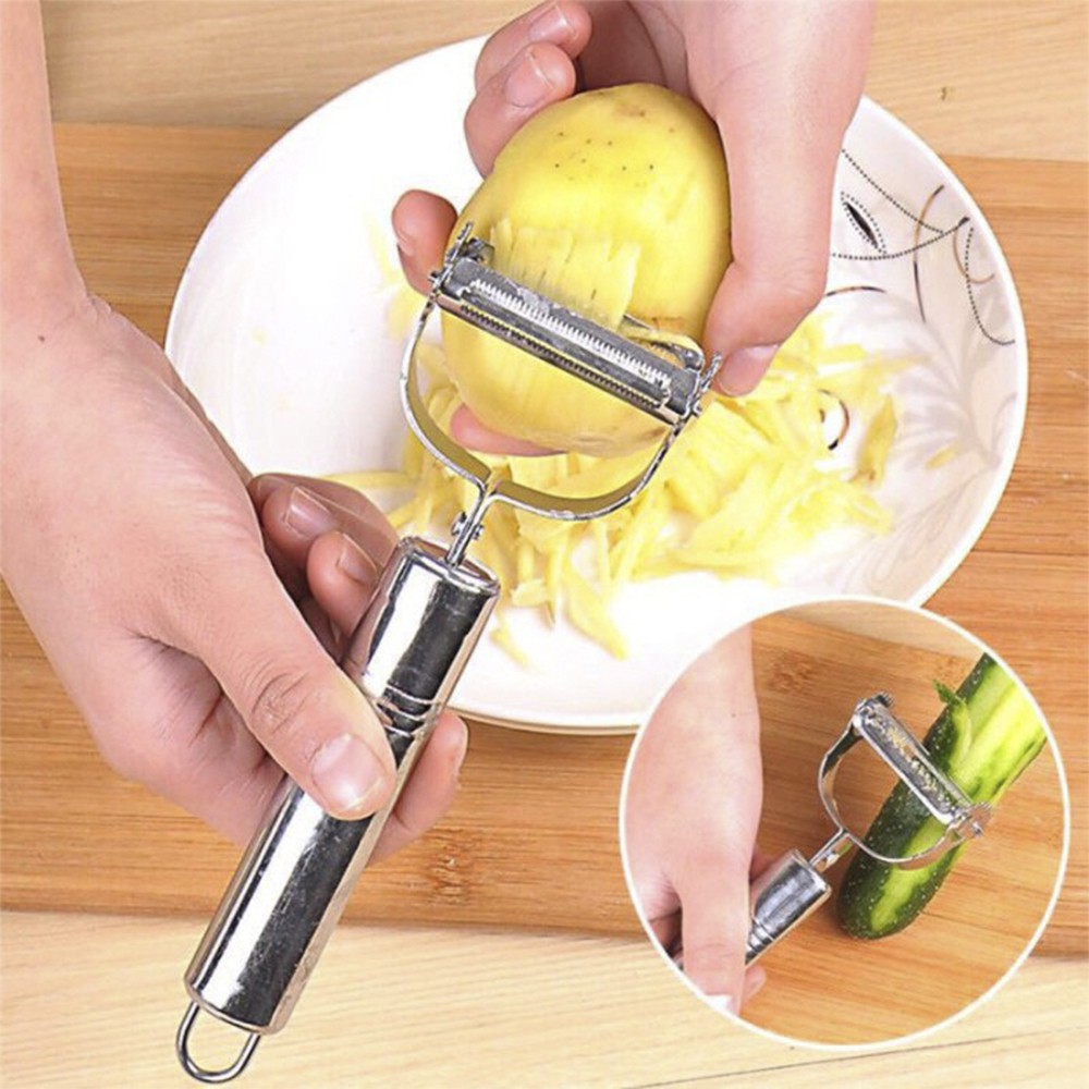 HOVELSHOP Alat Pengupas Kulit Buah Sayur Pisau Peeler Stainless Serbaguna