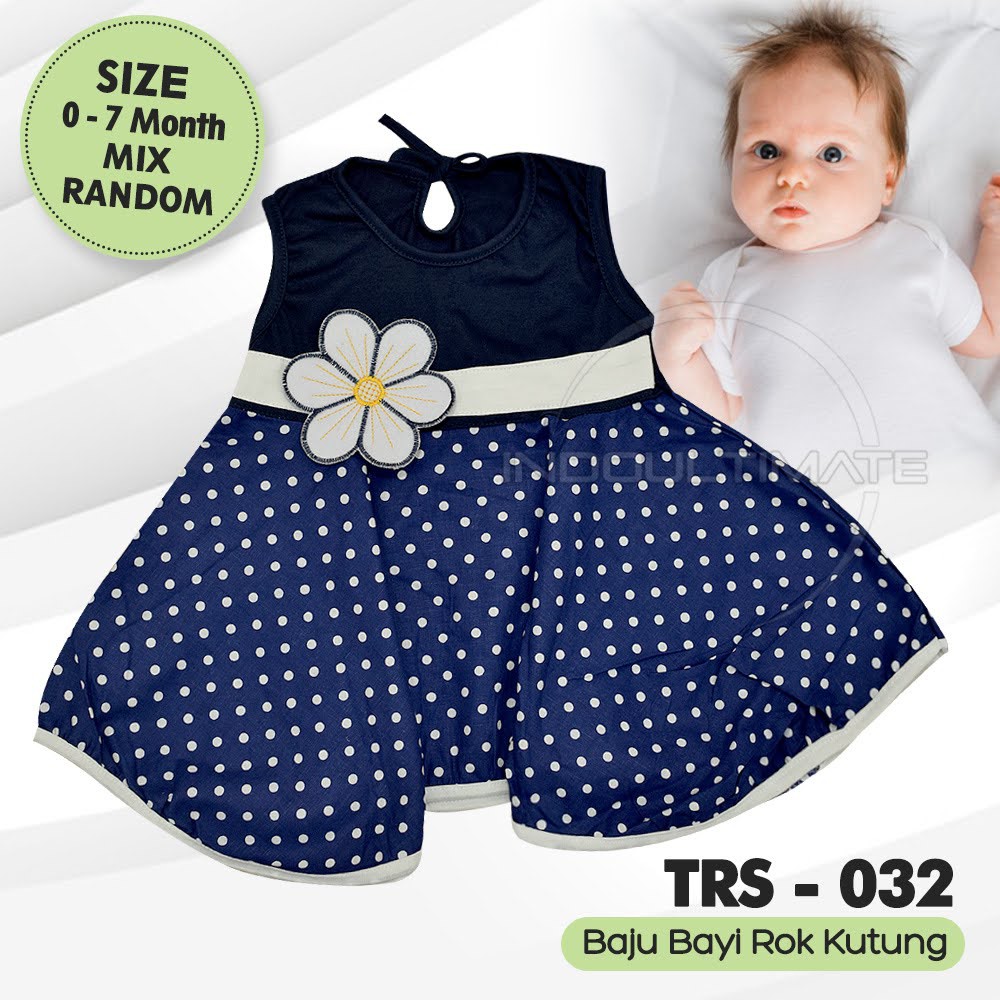 Baju Bayi Perempuan PLANET KIDZ TRS-032 Terusan Baju Bayi Lengan Kutung Baju Dress Bayi Perempuan