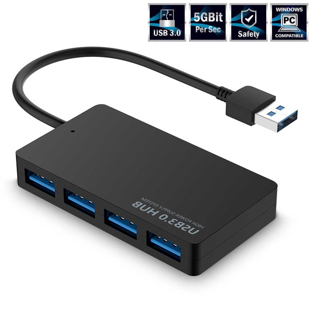 Adapter Splitter 4 Port USB 3.0 Kecepatan Tinggi Untuk Laptop / PC