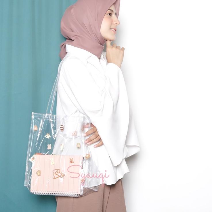 Hot Sell.. Tote Bag Transparan BT21 series - Tas Kekinian - Tas Sekolah/Kuliah/Casual - BTS
