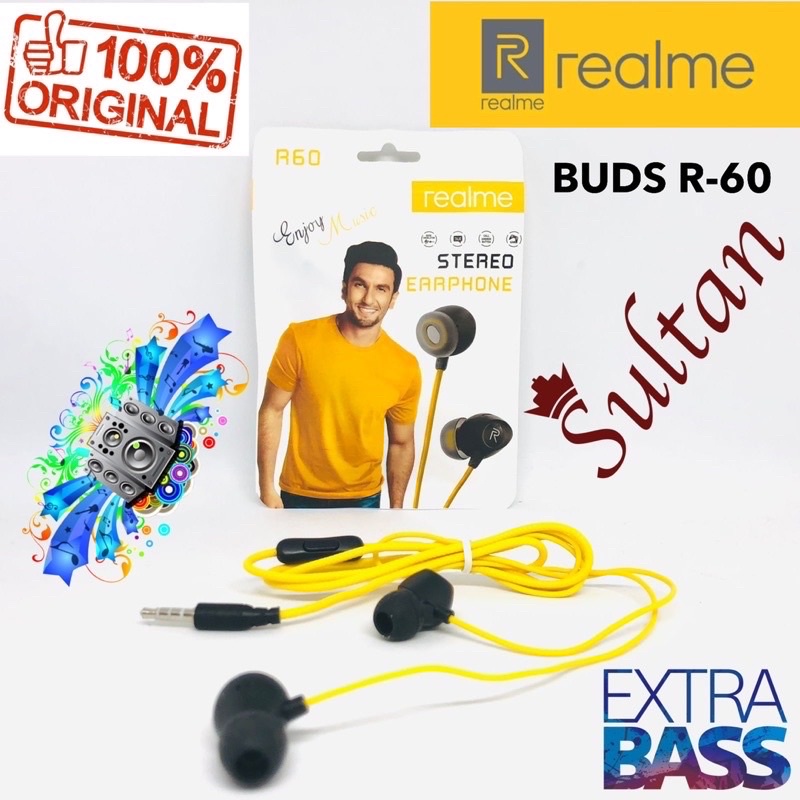 GROSIR HANDSFREE REALME BUDS R60 REMIX ORIGINAL QUALITY