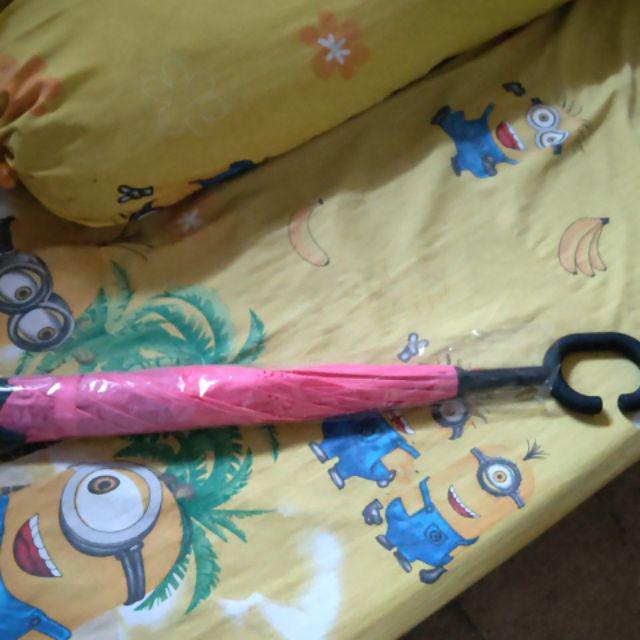 Payung Terbalik Kazbrella 2nd Generation Tombol Merah Non Sarung