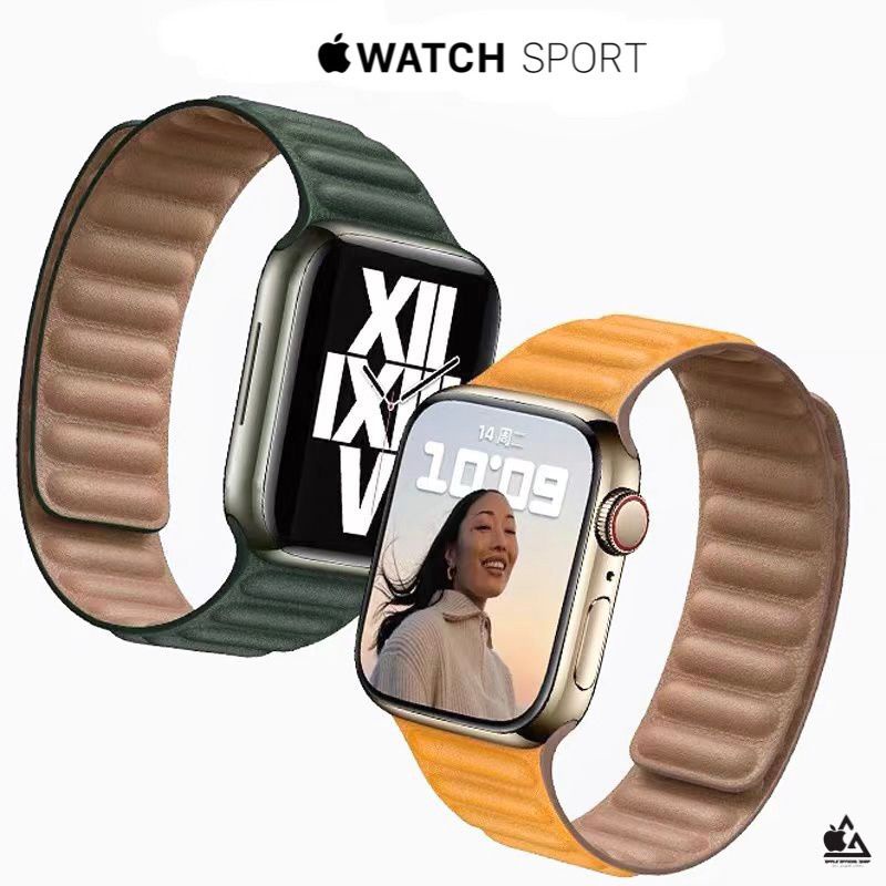 Tali Strap Apple Watch  Link Magnetic Loop 38mm/40mm/41mm , 42mm/44mm/45mm Sport Band Kulit Magnet iWatch Silikon Case