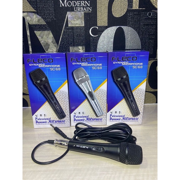 Ready Stok Mic Karaoke Fleco SC 68 / Fleco Dynamic Microphone SC-68 / Microphone Wire Profesional Fleco SC-68