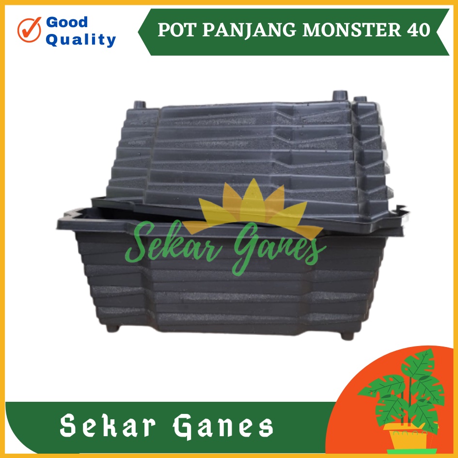 Pot Monster 40 Hitam By Garden Of Love Pot Panjang Plastik Putih Murah Tanaman Mirip Pot Sgp 03 05