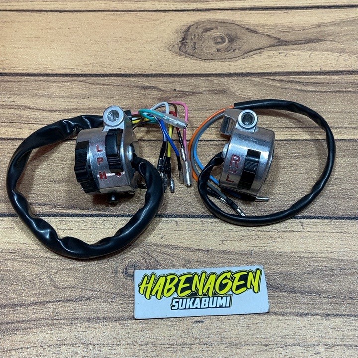 saklar holder panel kanan kiri lampu sen sein dudukan spion set handle rem  honda c50 c70 c 70 c90 p