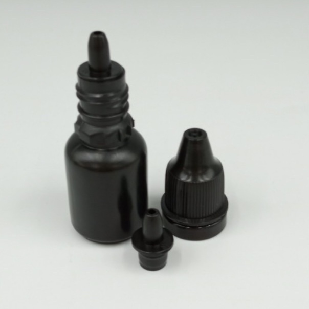 Botol Tetes Plastik 10ml Segel Hitam / Botol Tetes Mata 10 ml HDPE Propolis Mata Obat Pet