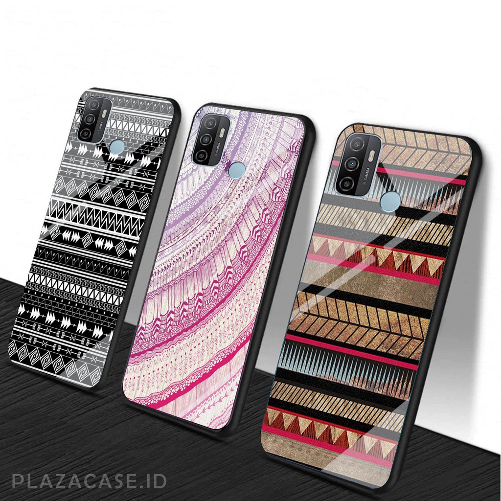 [K55] Tribal Softcase Glass Kaca for All Type Oppo A53 A92 A52