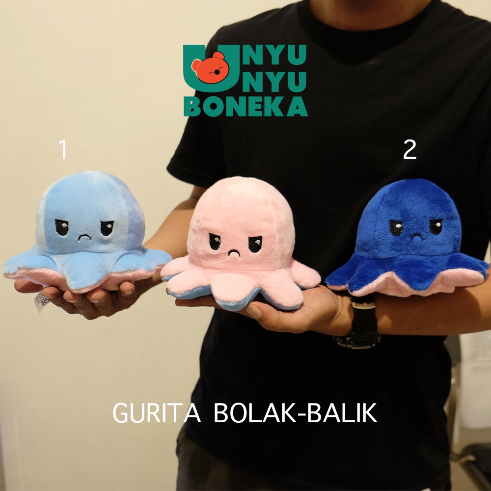 Boneka soft gurita animal bolak balik gurita gurita kado ikan laut