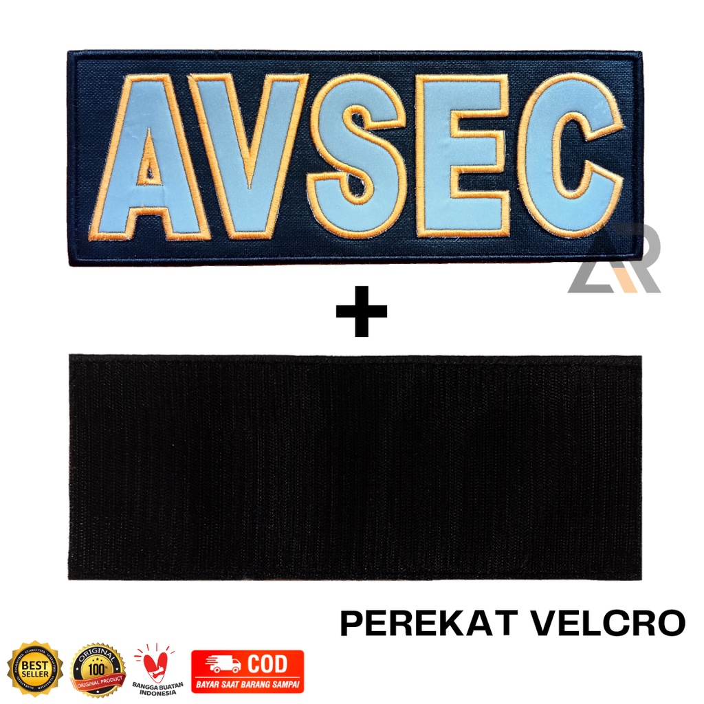 Jual Logo Bordir Avsec Scotlight Patch Bordiran Komputer High Quality Bordir Timbul Bisa