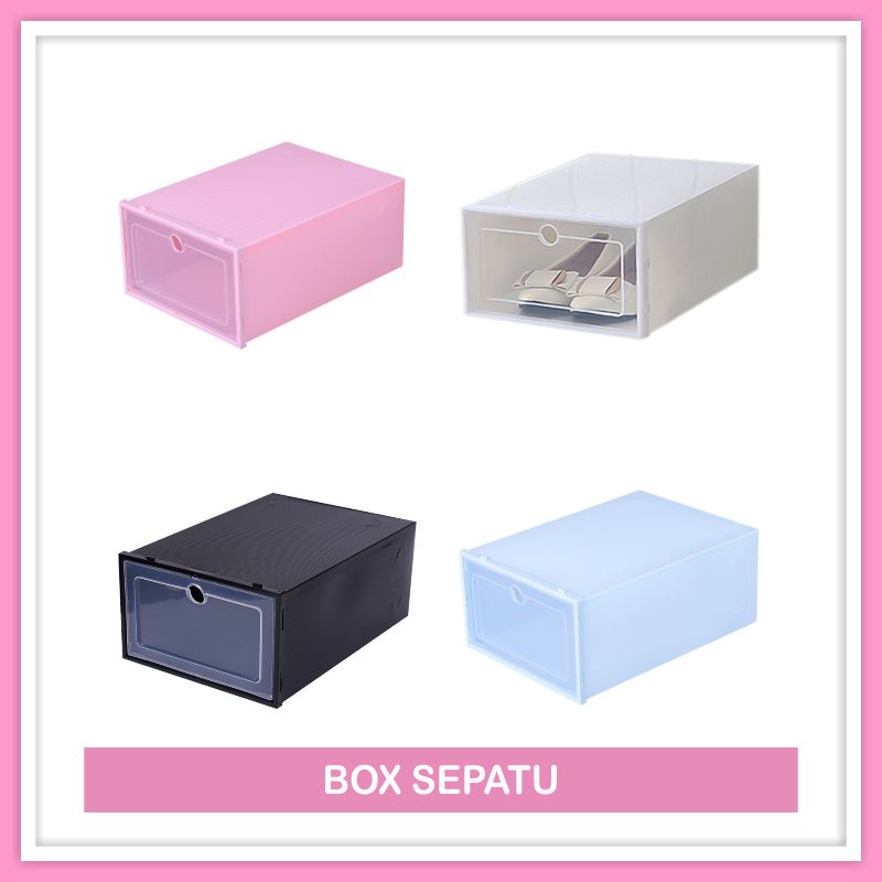 Kotak Box Sepatu Lipat Serbaguna Tempat Penyimpanan Sandal Shoes Storage Box - Worldhome