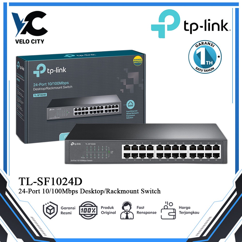 TP-Link TL-SF1024D 24-port 10/100Mbps Desktop/Rackmount Switch