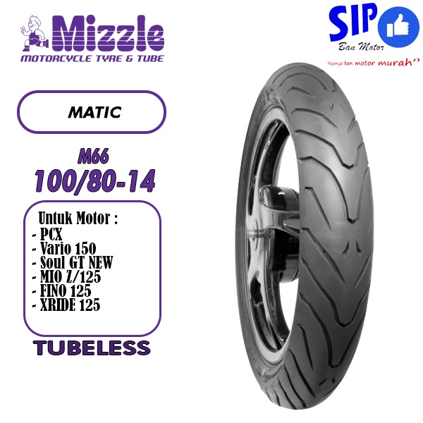 Ban motor matic Mizzle M66 100 80 14 tubeless