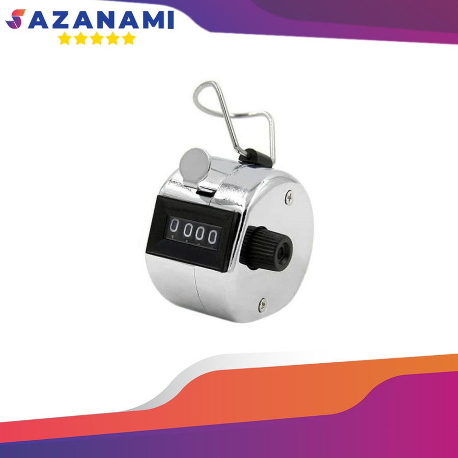 

HAND TALLY COUNTER STAINLESS 4 DIGIT ALAR HITUNG CHECKER HAND COUNTER