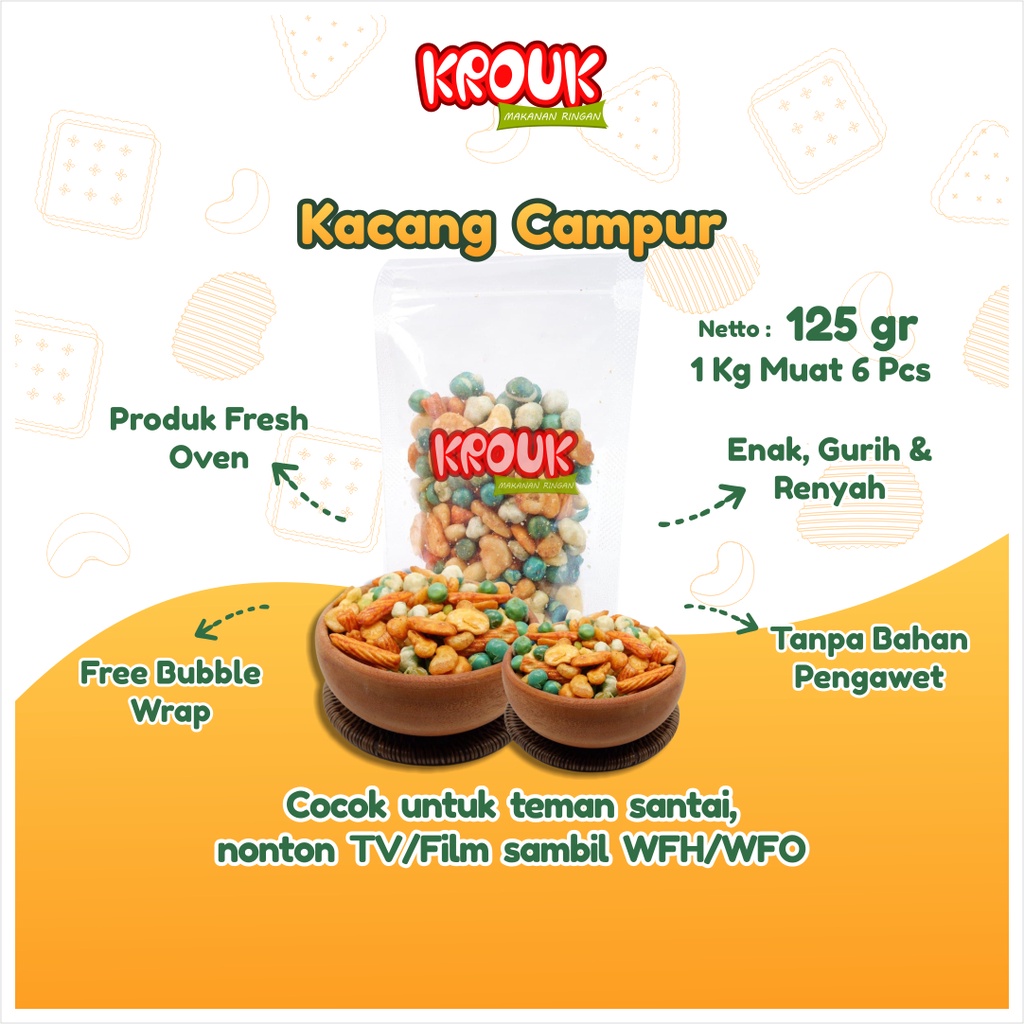 

Krouk Snack Kacang Pedas Campur Koro Kapri Polong Stick Bulat Jajanan Cemilan Camilan Ngemil Makanan Ringan Kekinian Murah Pedes Kiloan Halal 125 Gram