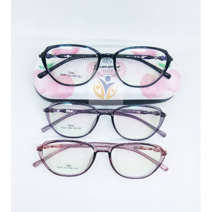 Kacamata frame TR90 wanita craft temple