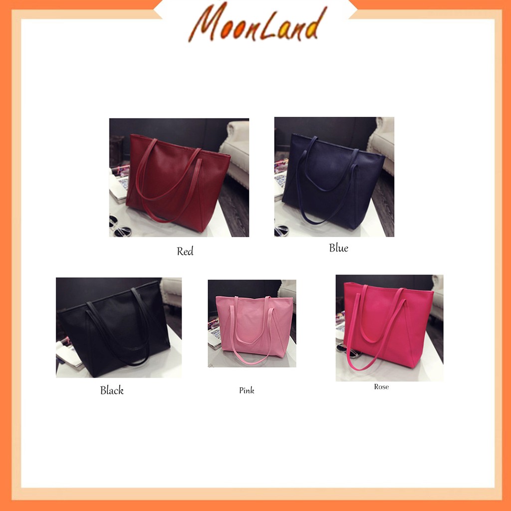 MoonLand 123 Tas kerja Tote Bag Synthetic Leather Tas Wanita  Kulit Sintetis COD