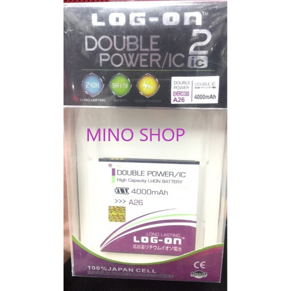BATERAI EVERCOSS A26 - LOG ON DOUBLE POWER BATTERY BATRE