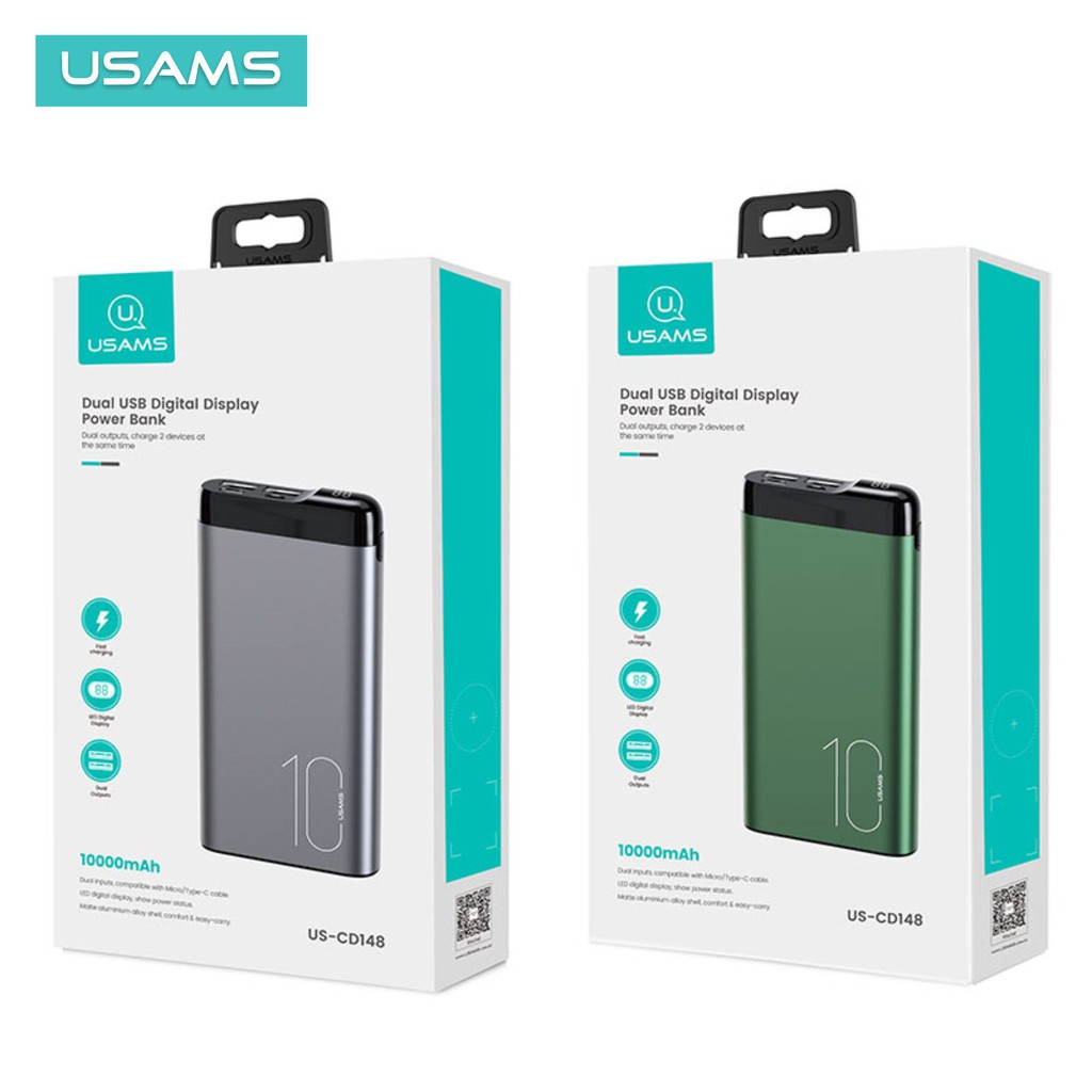 USAMS PB55 Powerbank 10000mAh Dual USB Digital Display