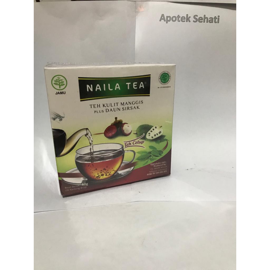 TEH CELUP NAILA TEA KULIT MANGGIS PLUS DAUN SIRSAK / Antioksidan / Antianging