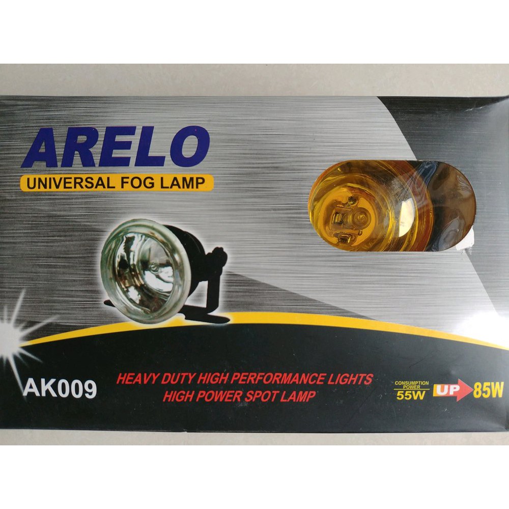 LAMPU foglamp tanduk bumper depan mobil model bulat universal warna kuning diamater 6.5 cm
