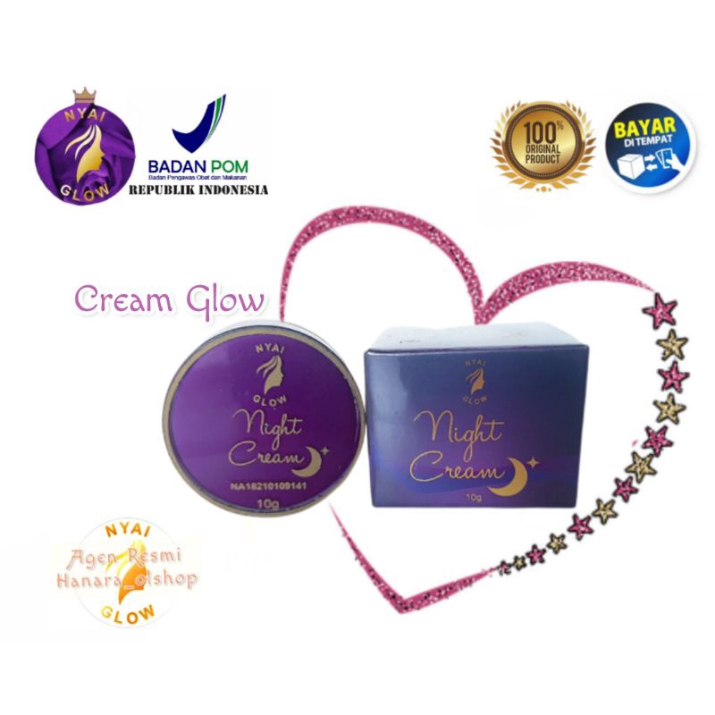 Cream Glowing / Cream Acne / Sunblock / Skincare Whitening Nyai Glow / krim Pemutih Wajah / Wajah ku