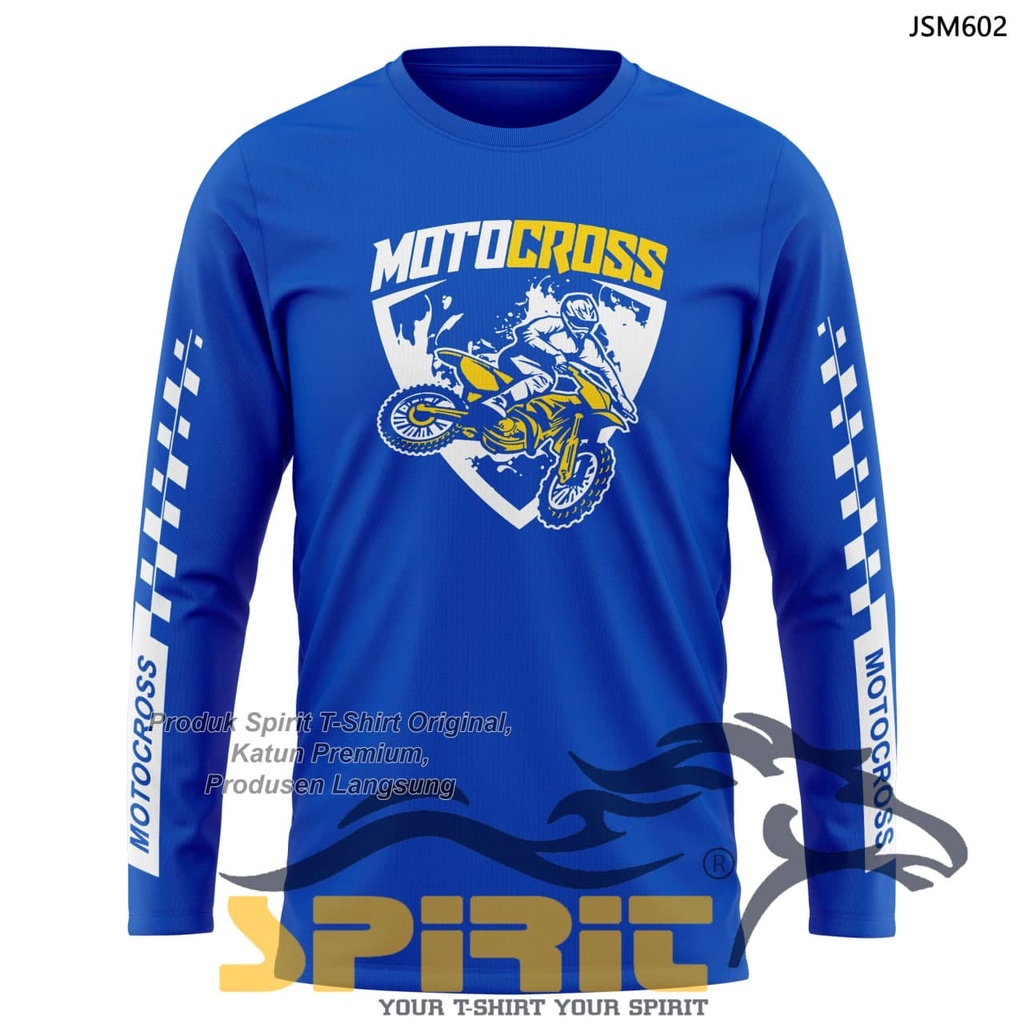 Atasan Pria Baju Kaos Motor cross Trail KLX Distro lengan panjang Otomotif racing original rider