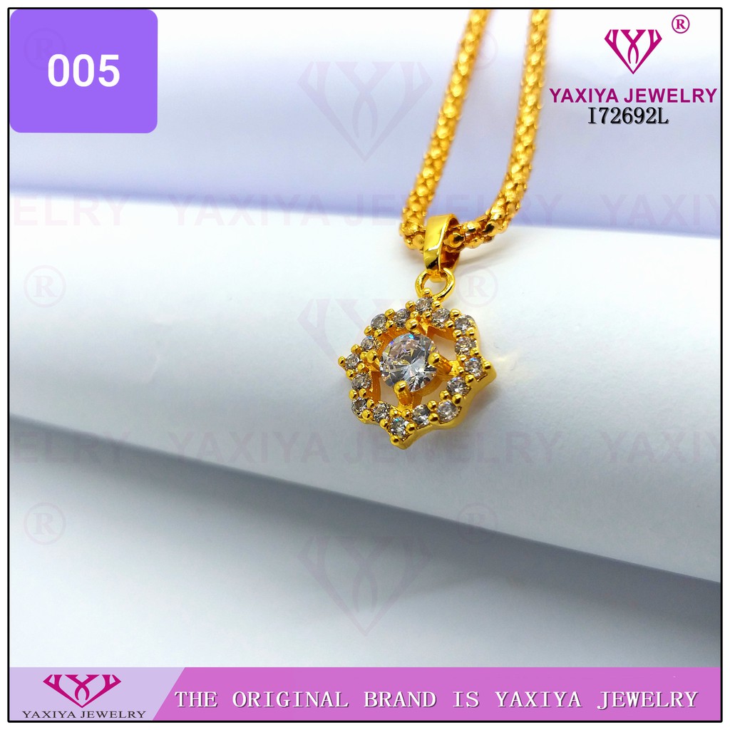 

Liontin Emas permata Perhiasan imitasi Gold 18k Yaxiya Jewelry 005