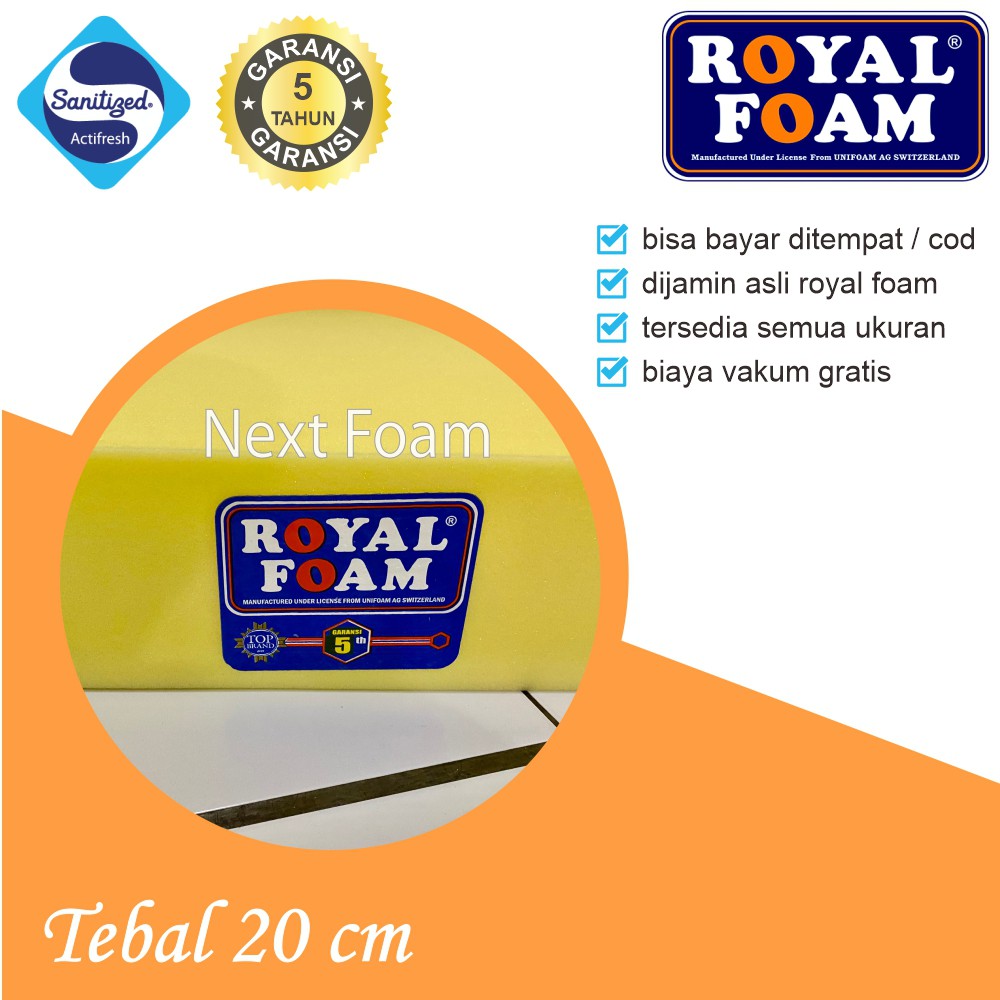 [Hanya Busa] Kasur Busa Royal Foam D16 Semua Ukuran Tebal 20cm Original Garansi 10 Tahun