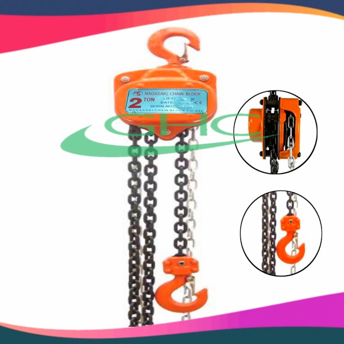 Chain Block Nagasaki 2 Ton X 3 Meter Takel Nagasaki 2 Ton Japan