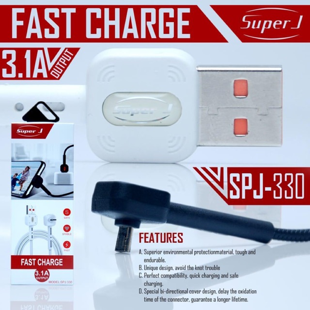 Kabel Fast Charger 3.1A Super J SPJ-330