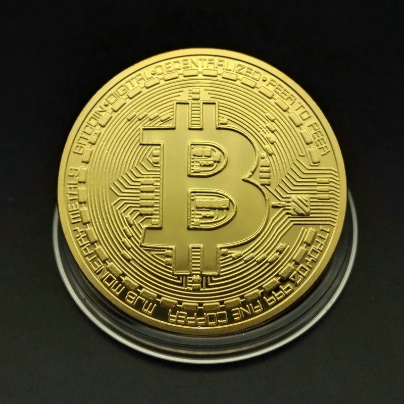 Gold Bitcoin Commemorative Round Collectors Coin Bit Coin Is Gold Plated Coins Shopee Indonesia