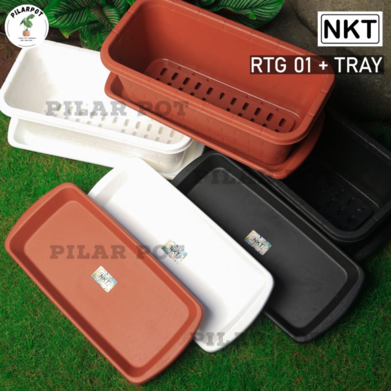 tatakan alas pot panjang TRAY NKT RTG 01 MERAH BATA - NKT TRAY RTG 01 MERAH BATA