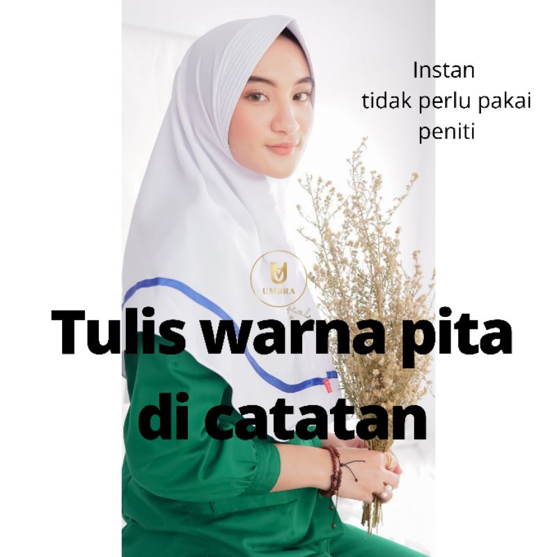 Kerudung jilbab hijab perawat bidan dinas instant ped nonped wolfis katun mahasiswa kesehatan premiu-Ped