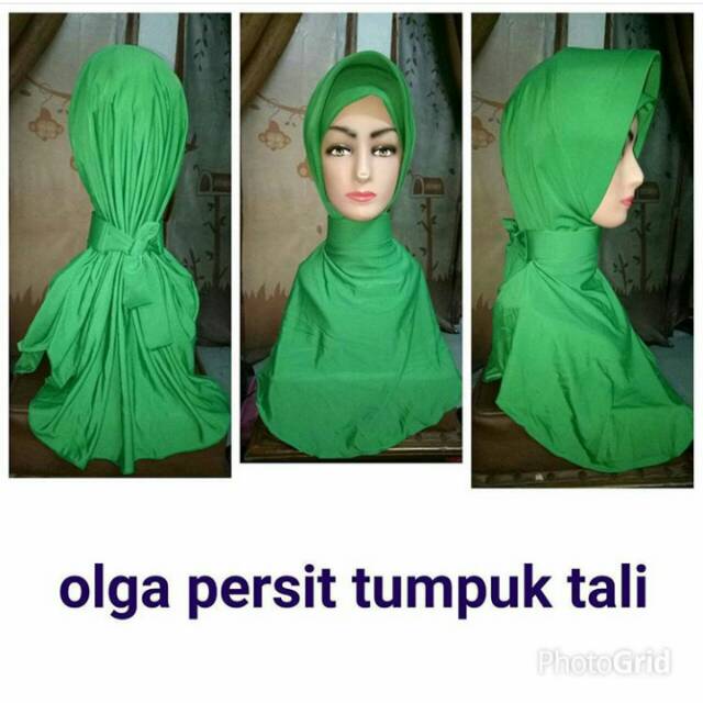 Jilbab olga persit tumpuk tali