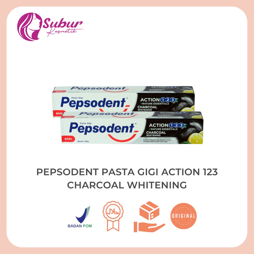 Pepsodent Pasta Gigi Action 123 Charcoal Whitening