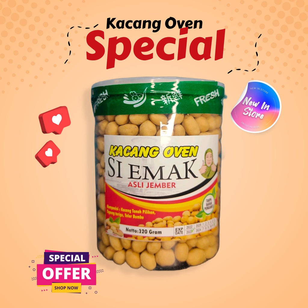 kacang oven si emak asli jember