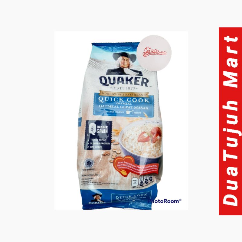 Quaker Oatcooking Oatmeal  Biru 200G