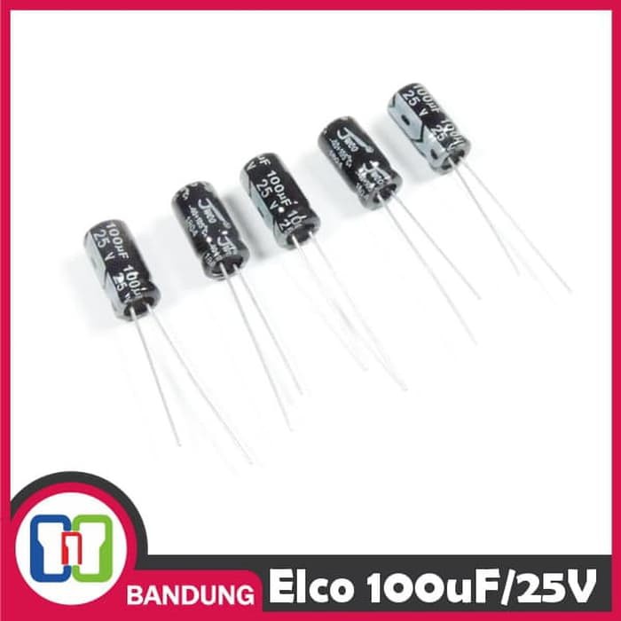 CAPACITOR ELECTROLYTIC ELCO KAPASITOR ELEKTROLIT ELKO 100UF 100U