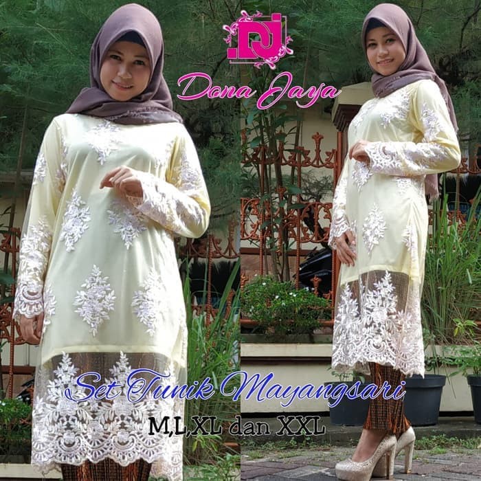 set kebaya tunik rosalinda ternew