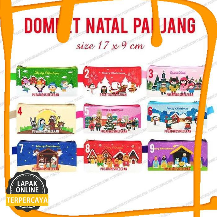 Terbaru Custom Dompet Panjang Natal Souvenir Christmas Hadiah Natal Jaminan Mutu