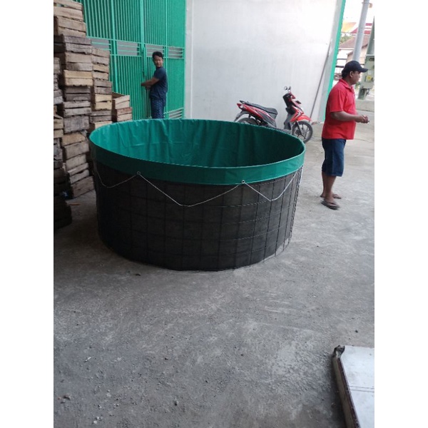 kolam bulat Diameter 2 tinggi 1 meter Orchid semikaret